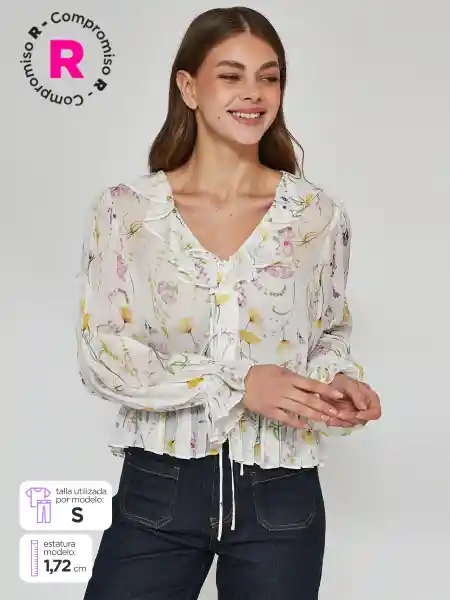 Marquis Blusa Roco D Ecru L S25