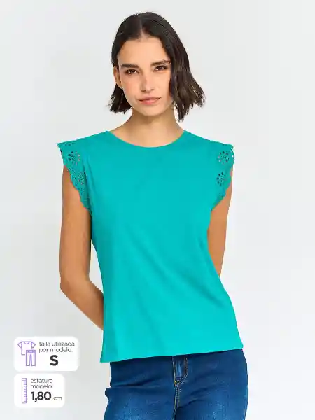 Regatta Polera Manga Corta Eloisa Color Verde M S25