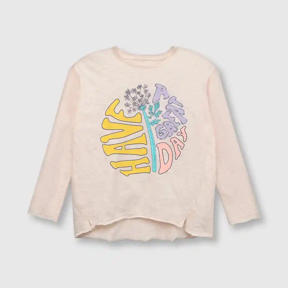 Polera Sunset De Niña Rosada Talla 2 Años