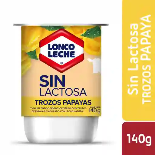 Lonco Leche Yogurt Sin Lactosa Trozos Papaya