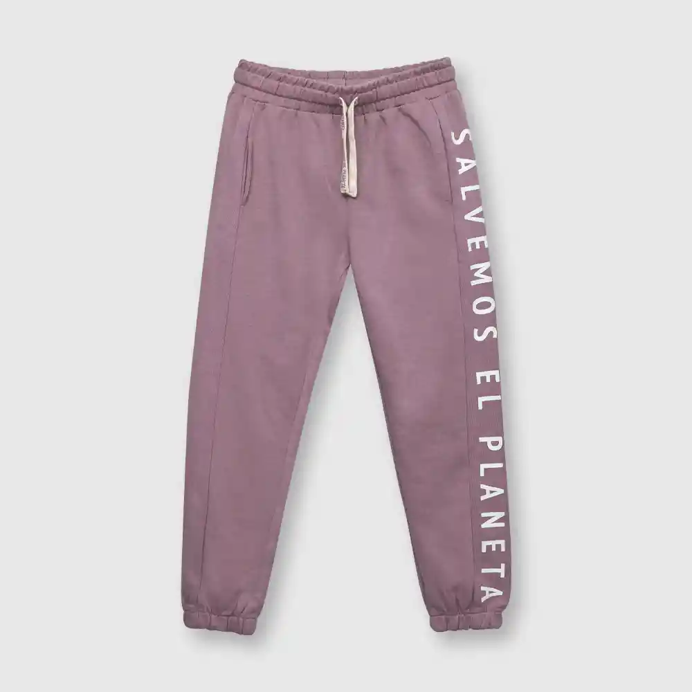 Pantalón Reciclado De Niña Lila Talla 2a