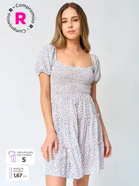 Index Vestido Corto Eromant Color Azul S S25