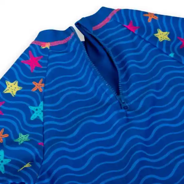 Polera Uv Niña Azul Pillín Talla 16