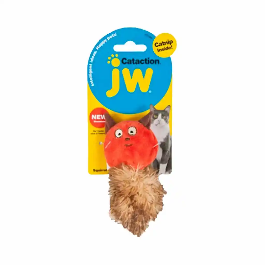 Jw Juguete Cataction Plush Ardilla
