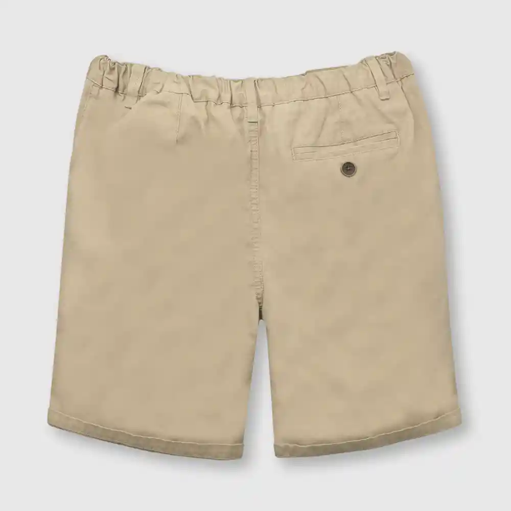 Bermuda Clásico De Niño Beige Talla 2a