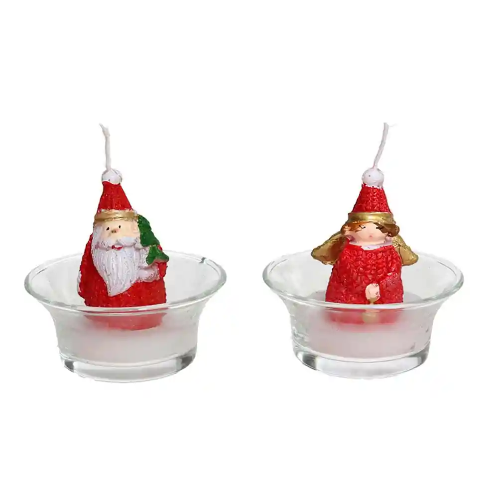 Vela Santa en Vaso Navidad 23 - Krea