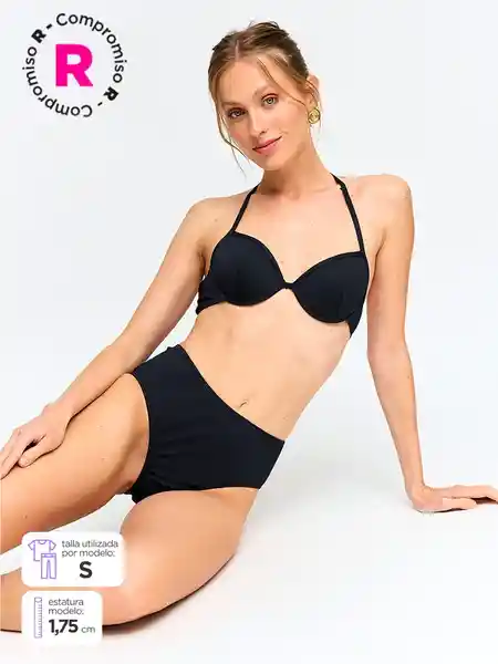 Index Traje de Baño Bot Alto Tex Negro S S25