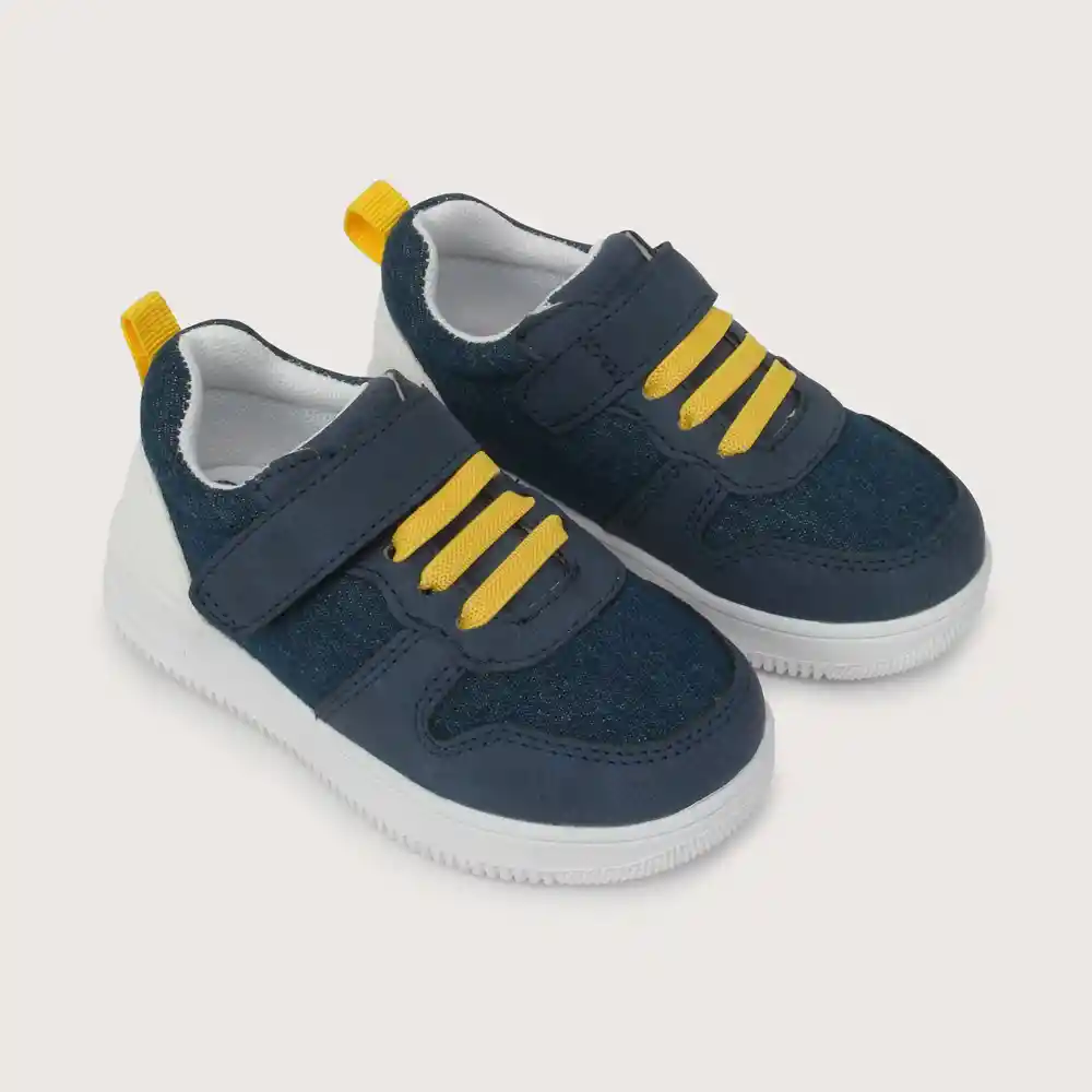 Zapatillas Urbana De Velcro Niño Azul Talla 29
