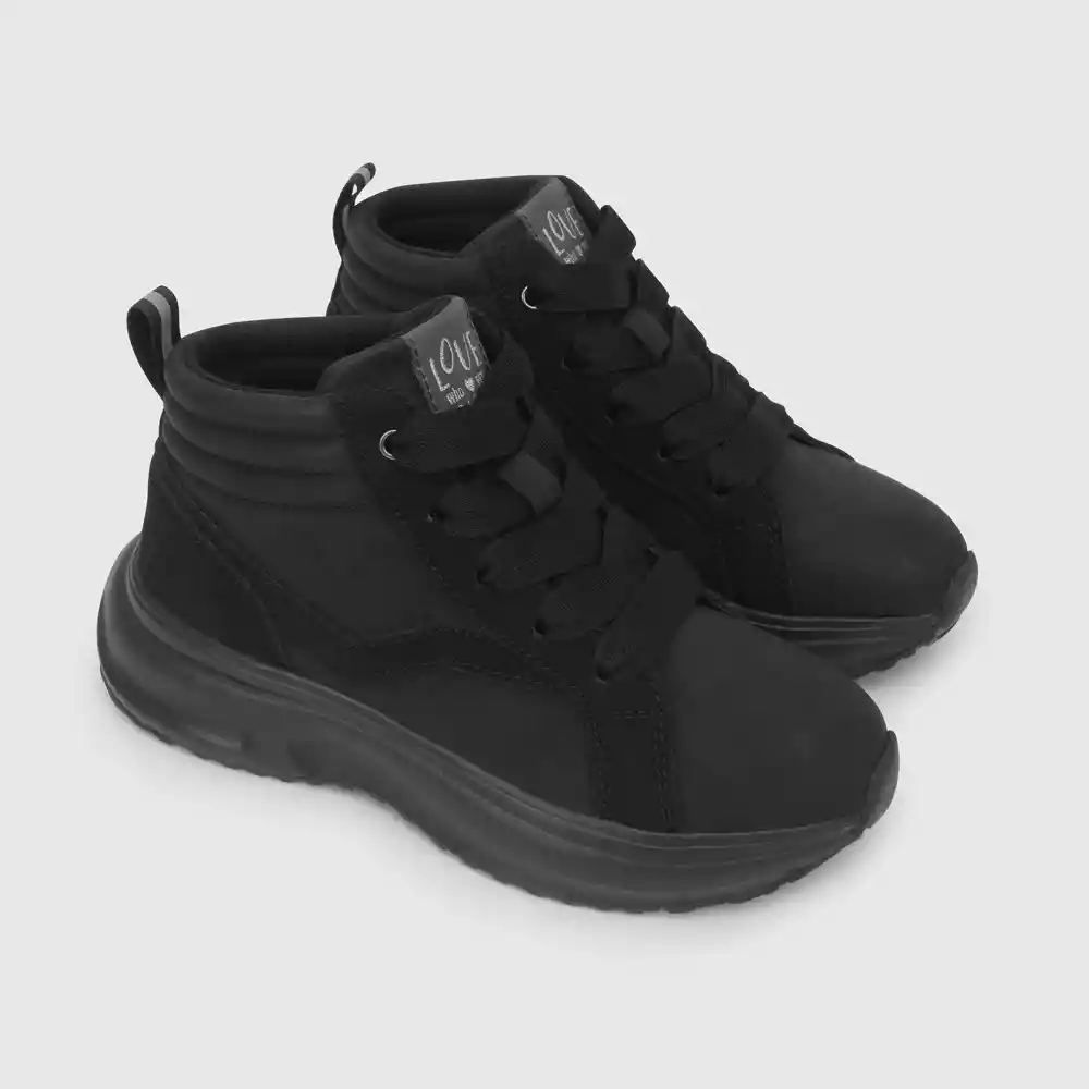 Zapatillas Urbana Para Niña Negra Talla 31