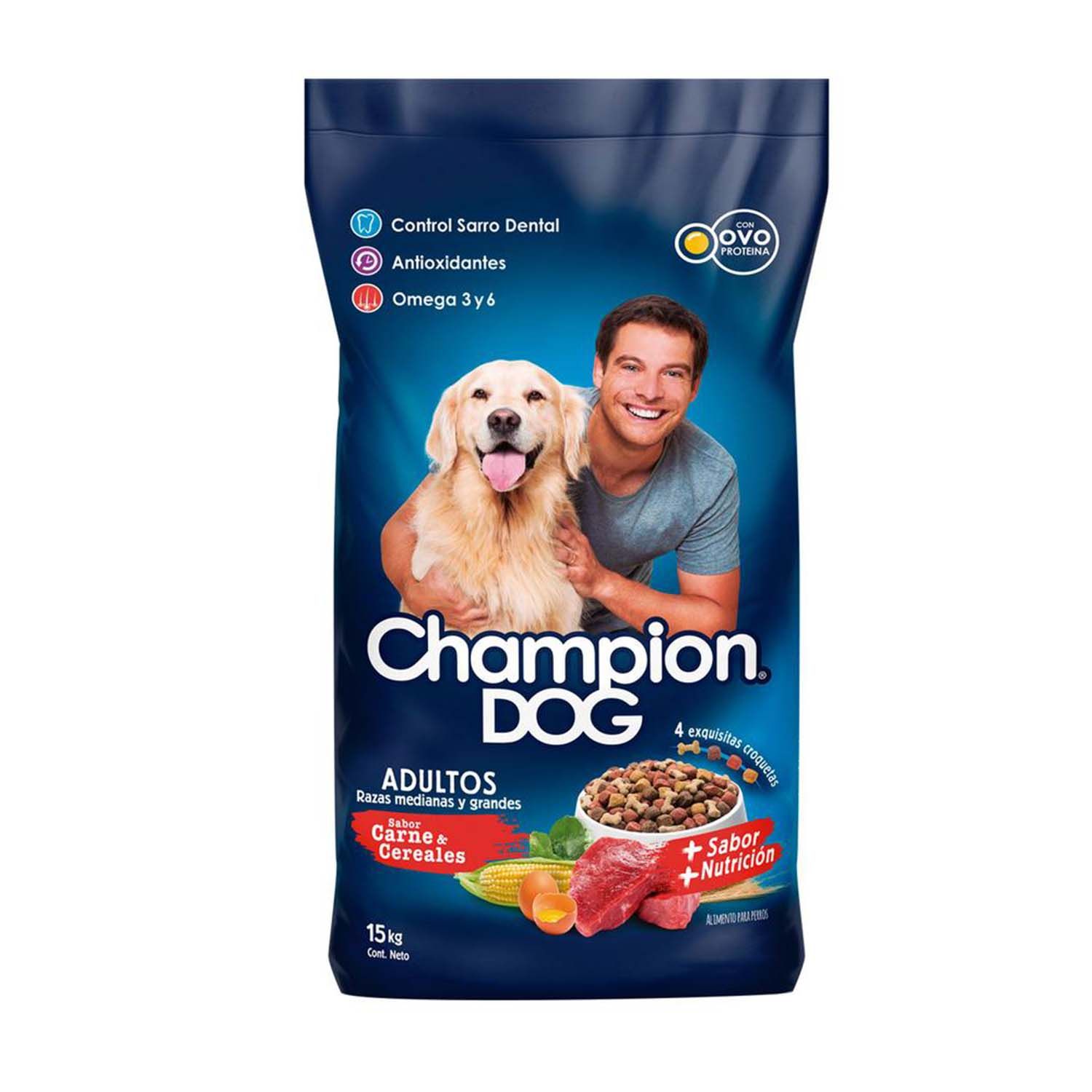 Champion Dog Alimento para Perro Adulto Sabor a Carne y Cereales desde