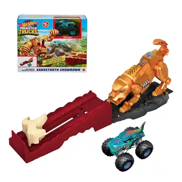 Hot Wheels Juguete Monster Trucks de Aventuras Mega Wrex