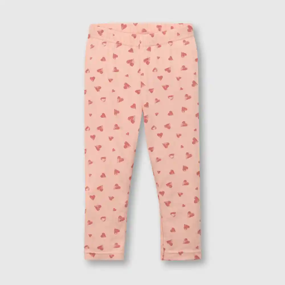 Pantalón Pata Estampada Bebé Niña Rosado Talla 36m