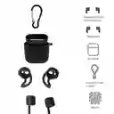 Kit de Accesorios Para Airpodes Estuche Protector Negro Miniso