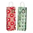 Set Bolsa de Regalo Para Botella Navidad 40 x 14 cm Casaideas