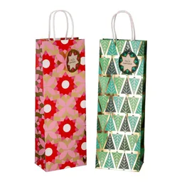 Set Bolsa de Regalo Para Botella Navidad 40 x 14 cm Casaideas