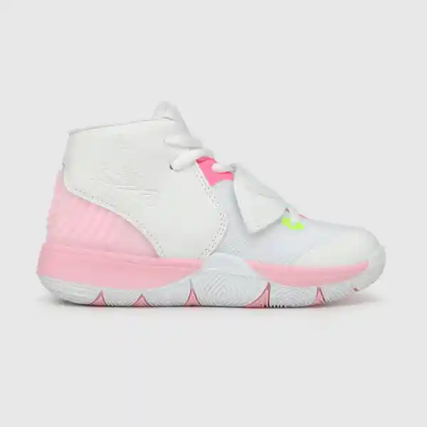 Zapatillas Deportiva Basket Niña Blanco/Rosado Talla 30 Colloky