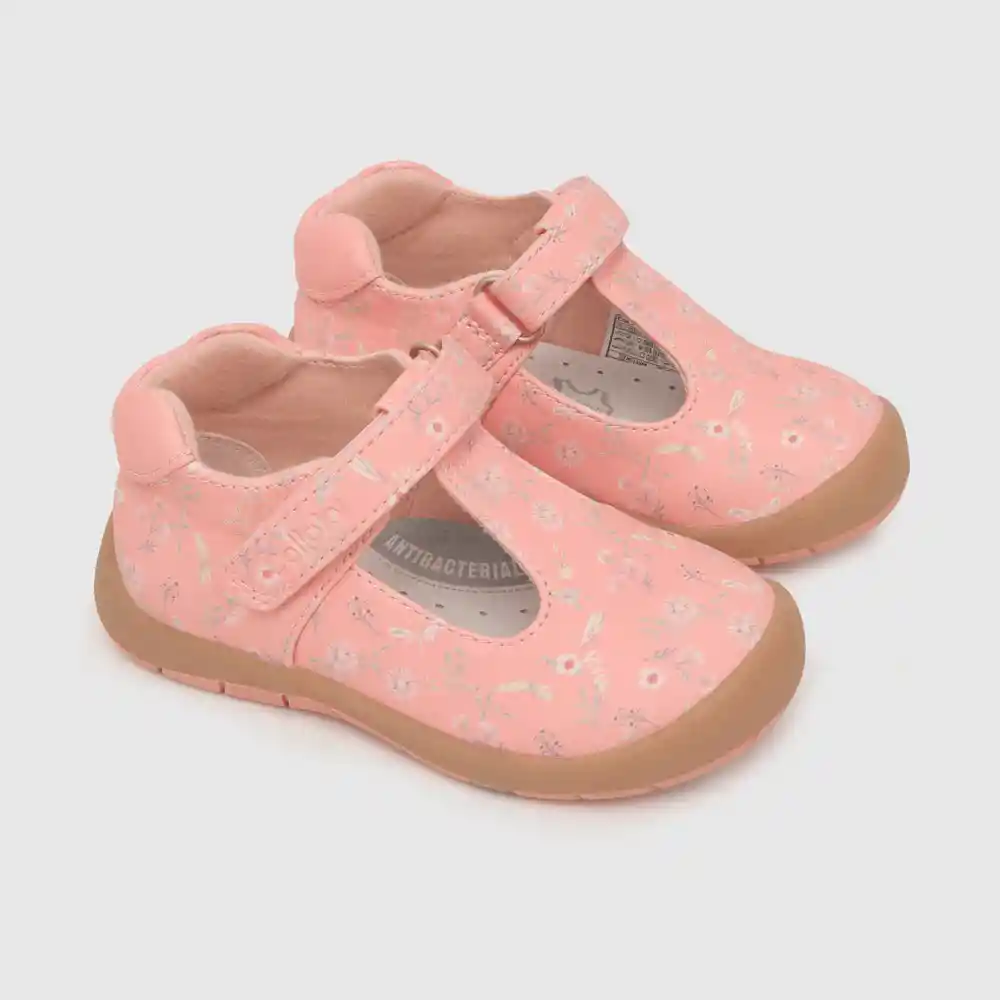 Zapatos Reina Estampado Flores Rojo Talla 24