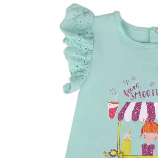 Polera Bebé Niña Turquesa Talla 3 A Pillín