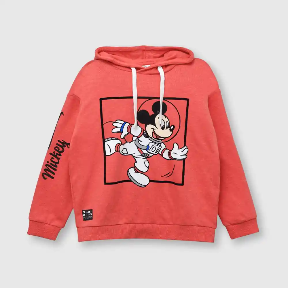 Polerón Mickey Para Niño Naranjo Talla 4 Años