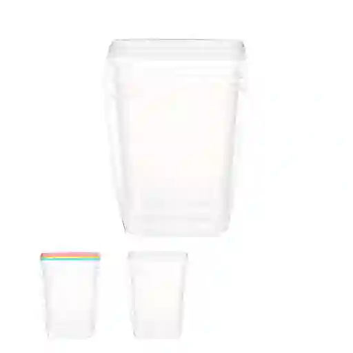 Miniso Contenedor de Plástico Color Mixto Capacidad 1800 mL