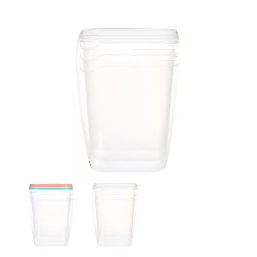 Miniso Contenedor de Plástico Color Mixto Capacidad 1800 mL