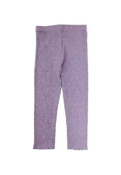 Leggins Kids Textura Artic 304 Niña Morado Talla 6 Años Ficcus