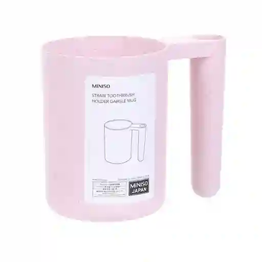 Porta Cepillo y Vaso Para Enjuague Bucal Acabado en Paja
