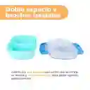 Kit Contenedor de Alimento Azul 450 mL/360 mL Miniso