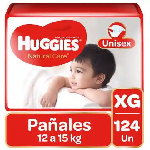 Huggies Pañal Natural Care Unisex Xg 124Un