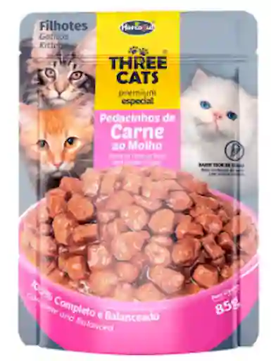 Three Cats Alimento Húmedo Original Gatito Carne