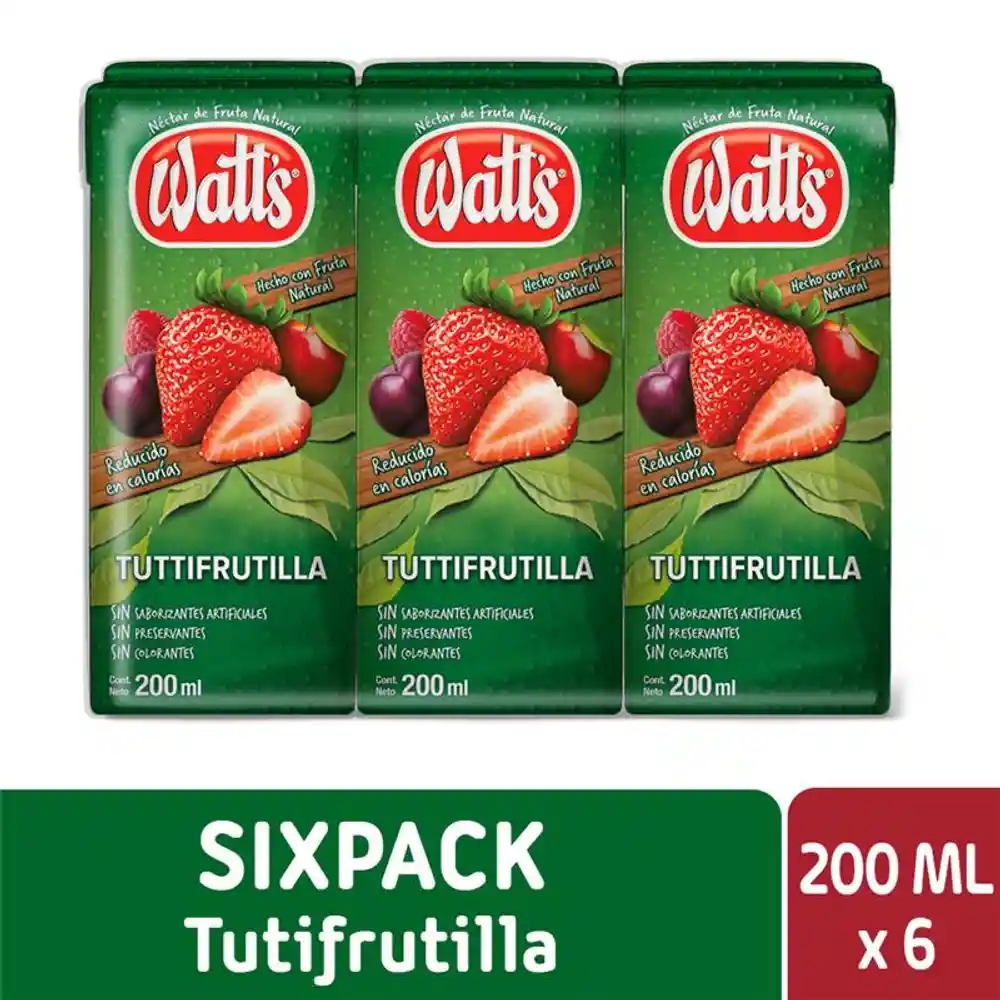 Watts Pack Nectar Tutifrutilla 6 X