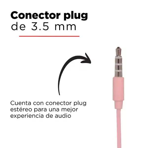 Miniso Audífonos Jack Tipo C Rosa