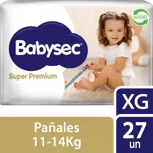 Babysec Pañales Super Premium Cuidado Total Talla XG