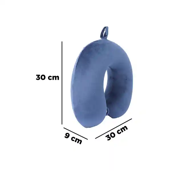 Almohada Para Viaje Con Memory Foam Azul 30 30 9 cm Miniso