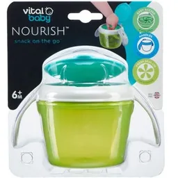 Vaso Bowl Para Snacks y Colaciones Verde Vital Baby