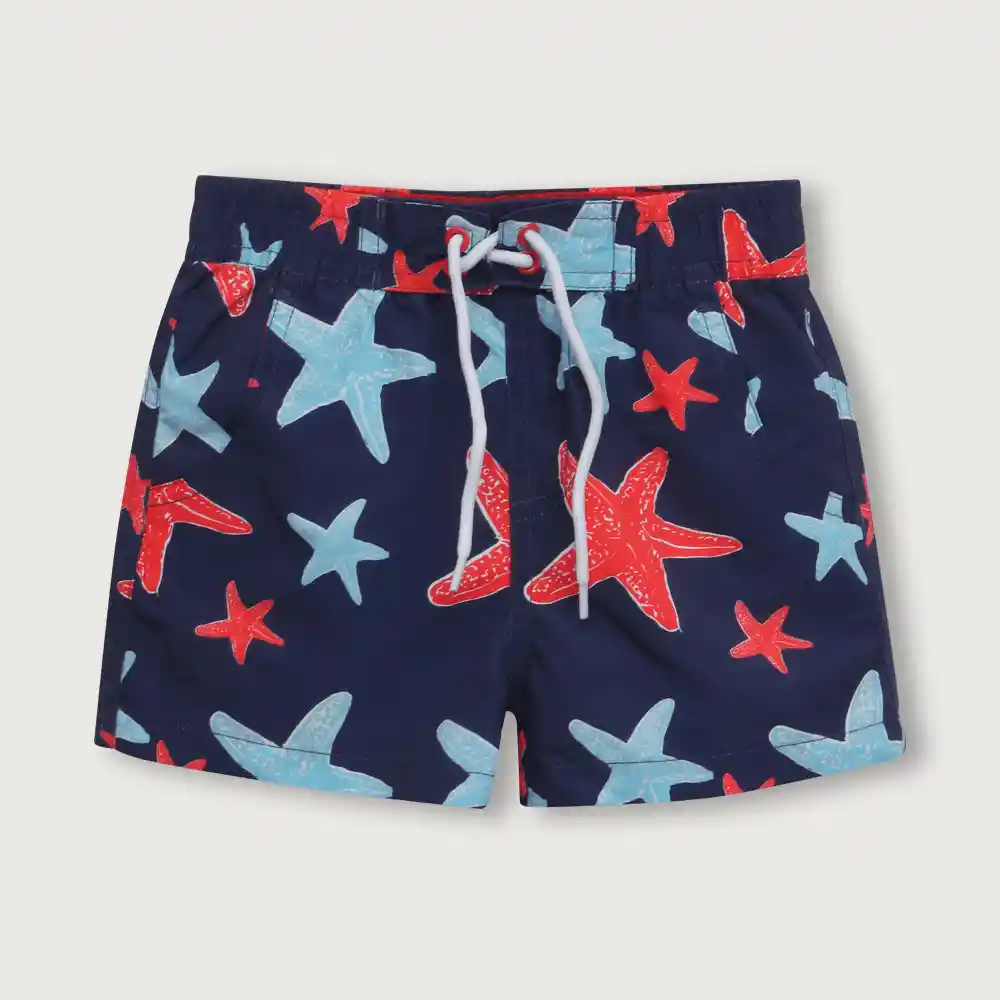 Traje Baño Full Print Estrellas Niño Azul Talla 3a
