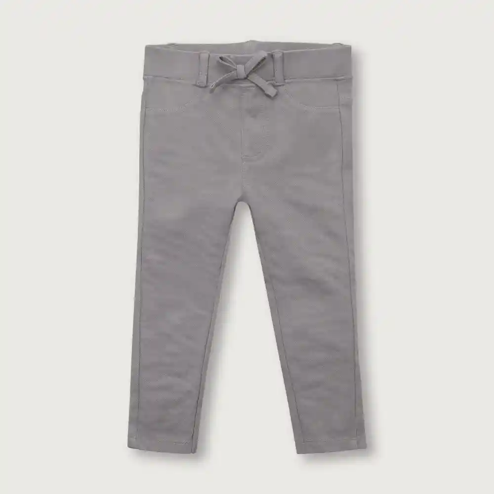 Jegging Con Moño De Niña Gris Talla 12m