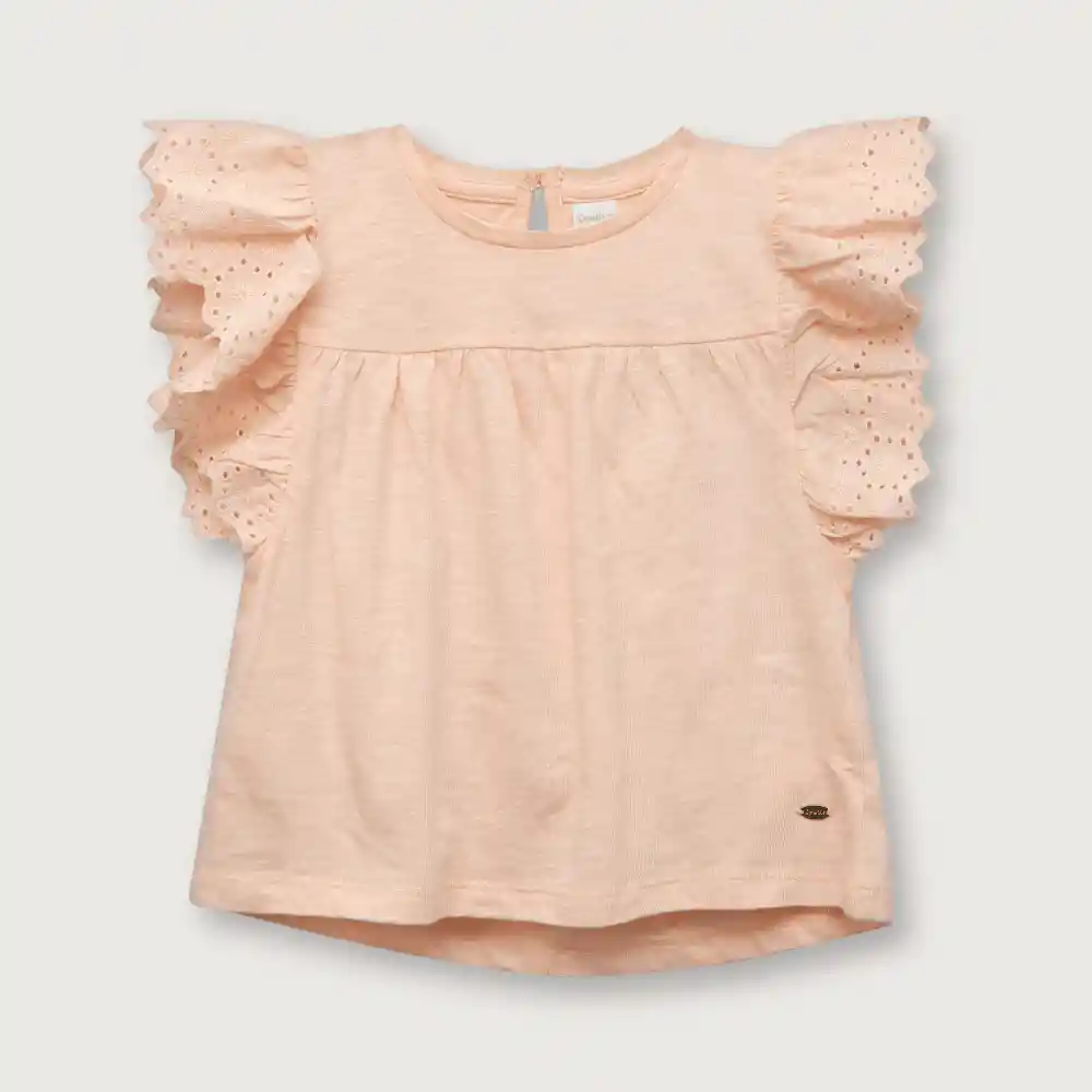 Polera Sin Mangas Niña Damasco Talla 2a