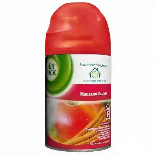 Air Wick Desodorante Ambiental Automático Freshmatic Repuesto Manzana y Canela 250ml