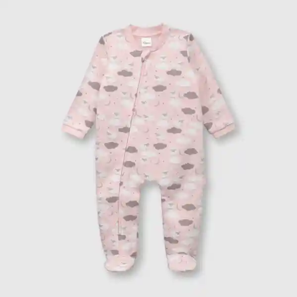 Pijama de Franela de Bebé Color Rosado Talla 3M Colloky