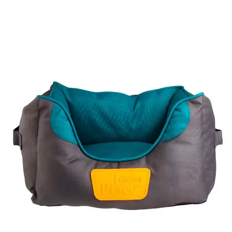 Gigwi Place Cama Para Perro Gris Verde Cuadrada Large