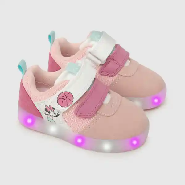 Zapatillas Minnie Luces de Niña Light Pink Talla 23 Colloky