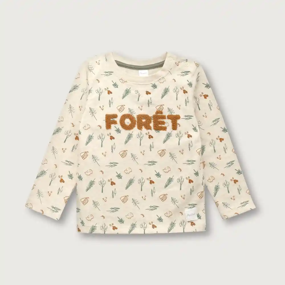 Polera Manga Larga Niño Beige Talla 18m