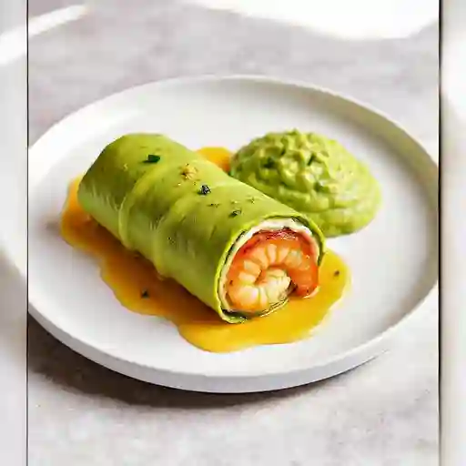 Salmon Y Camaron Envuelto En Palta