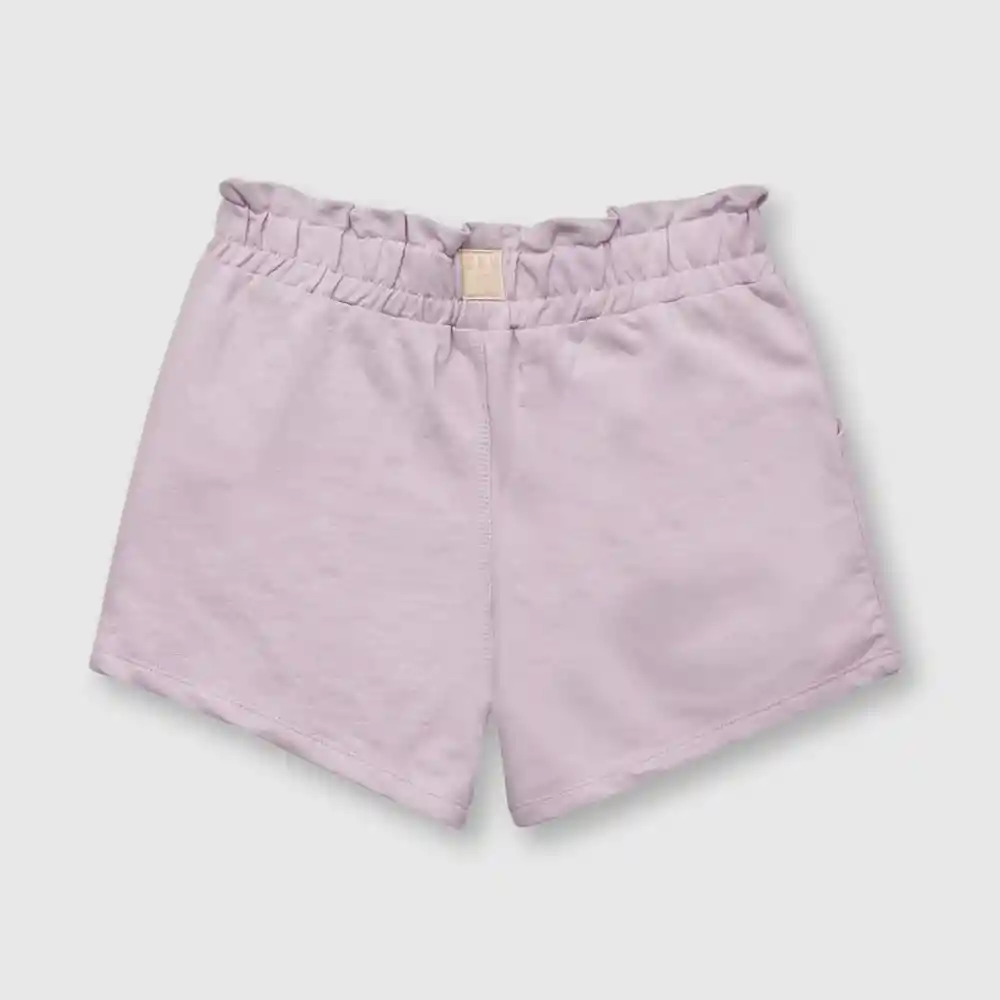 Short Recogido De Punto De Niña Lila Talla 10a