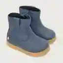 Booties de Niña Vaquera Brillo Con Cierre Azul Talla 23 Opaline