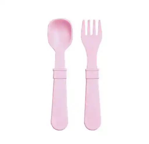 Set Tenedor y Cuchara Infantil Replay Recycled Rosado