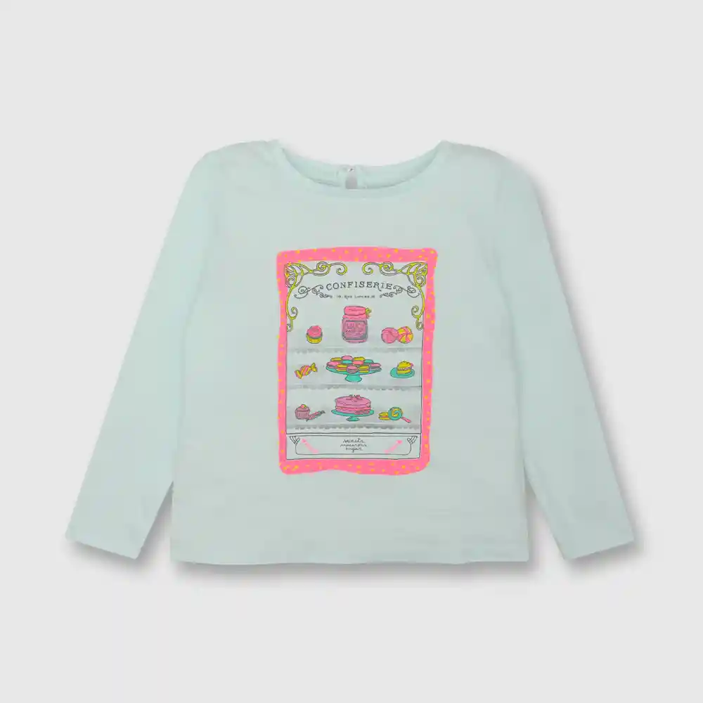 Polera Pastelitos Calipso De Niña Claro Talla 9/12 Meses