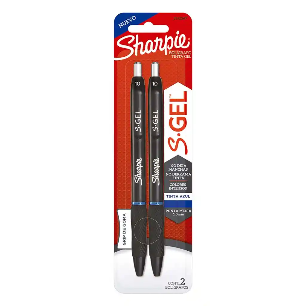 Sharpie Pluma S-Gel Punto Mediano Tinta Azul