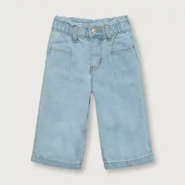 Jean Pierna de Niña Ancha Celeste Talla 12M Opaline